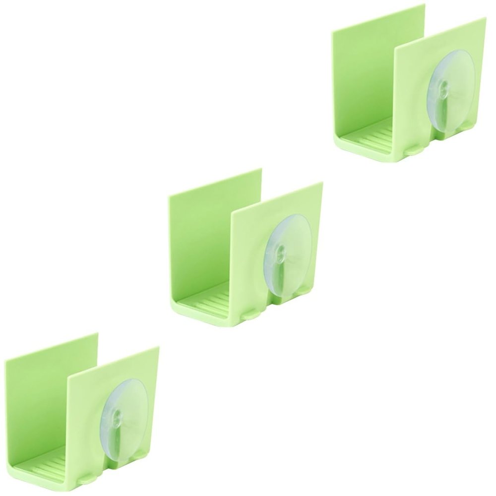 OUNONA 3pcs Creative Suction Cup Drain Rack Kitchen Sink Drain Rack Sponge Holder Basket for Kitchen Storage Baskets for Sink Organization