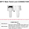 5PCS Disposable Blood Pressure Cuff with Single Tube + BP17 Connector for Large Adult 32.1-43.4 cm, Replacement NIBP Cuff Compatible with Nihon Kohden Monitors, Non-Woven Fabric BP Cuff view 2