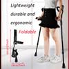 1 Pair Folding Elbow Crutches, Retractable Forearm Crutches, Height Adjustable Ergonomic Walking Aid view 3