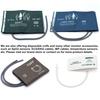5PCS Disposable Blood Pressure Cuff with Single Tube + BP18 Connector for Large Adult 32.1-43.4 cm, Replacement NIBP Cuff Compatible with Zoll/Biolight Monitors, Non-Woven Fabric BP Cuff view 3