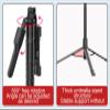 1.7m Integrated Telescopic Pole Floor Tripod Portable Mobile Phone Tripod, Remote Control Handheld Selfie Stick Tripod for Live Stream/Vlog view 3