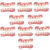 LXURY False Teeth Women Men Immediate Reusable Silica Gel Veneers Dentures for Upper and Lower Comfortable Flex Cosmetic Teeth Comfortable Protect Your Teeth and Regain Confident Smile,01,9PCS view 1