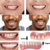 LXURY False Teeth Women Men Immediate Reusable Silica Gel Veneers Dentures for Upper and Lower Comfortable Flex Cosmetic Teeth Comfortable Protect Your Teeth and Regain Confident Smile,01,9PCS view 3