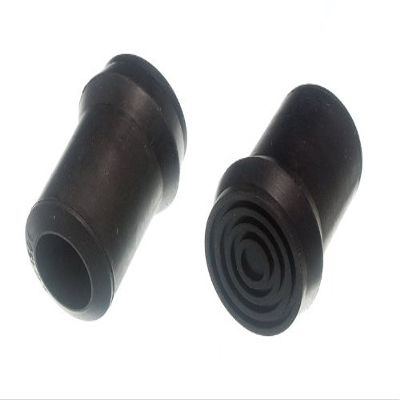 5 X Black Rubber Crutch Zimmer Frame Ferrule with Metal Insert