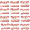 LXURY False Teeth Women Men Immediate Reusable Silica Gel Veneers Dentures for Upper and Lower Comfortable Flex Cosmetic Teeth Comfortable Protect Your Teeth and Regain Confident Smile,01,12PCS view 1