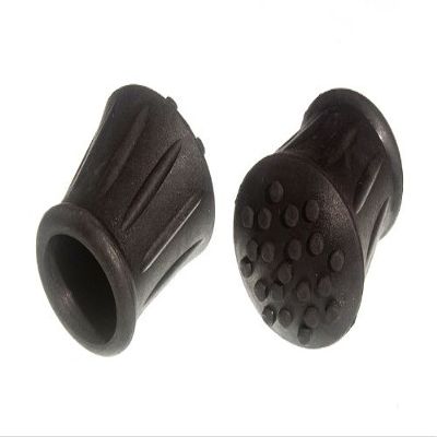 5 X Black Rubber Walking Stick Crutch Ferrules - 7/8 Inch (22mm) ID