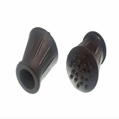 100 X Black Rubber Walking Stick Crutch Ferrules - 5/8 Inch (15mm) ID