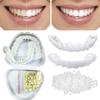 Dazzluxe 2 Pairs Veneers Teeth Snap on Veneers Teeth Cosmetic, Temporary Dentures Teeth Instant Teeth Whitening Top And Bottom Fake Teeth for Men & Women view 1