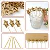 100 Pack Little Star Cupcake Toppers Glitter Star Cake Toppers Star Picks Birthday Party Decorations Gold Star Toothpicks for Wedding Baby Shower Engagement Valentine'S Day Bridal Shower Supplies view 4