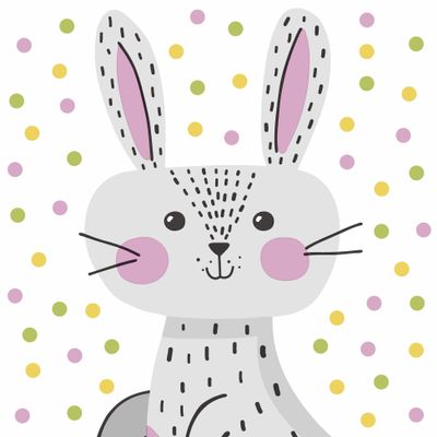 20 Napkins Animal Motifs Happy Rabbit Table Decoration Paper Napkins with Motif Also for Decoupage and Decoupage 33 x 33 cm