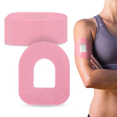 Omnipod 5 Patches Waterproof - 20 Packs Omnipod Patches, Breathable Adhesive Patches, Omnipod 5 Cover Without Glue by YOUSHARES (Pink)