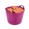 2 X PINK 75L Litre Multipurpose Extra Large Flexible Bucket Laundry Basket/Toy Tub Polyethylene Storage Container Bucket Flex Tub - Made in UK view 2