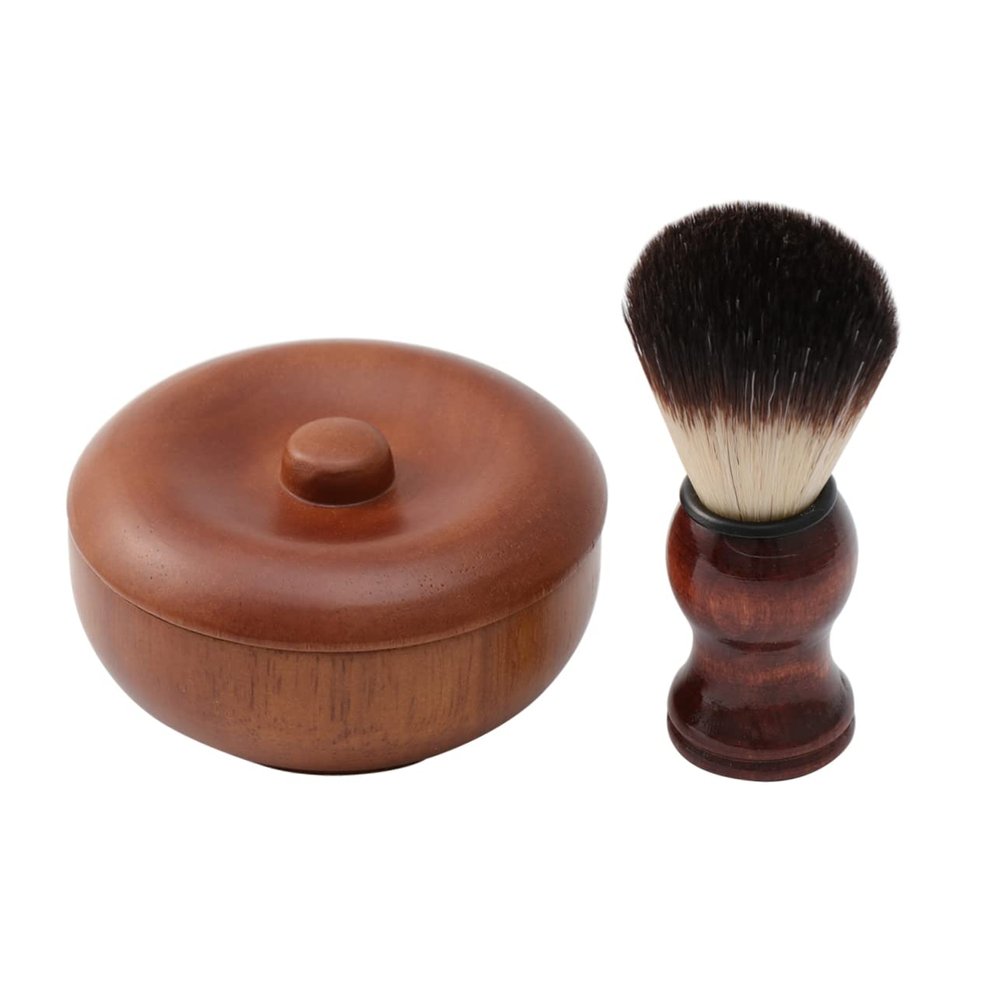 Angoily Shaving Brush Set Beard Brush for Men Facial Clean Tool Included for Shaving Kit Preparation and Daily Beard Grooming Routine