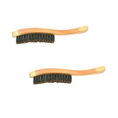 Angoily 2pcs Long Handle Beard Brush Set for Men, Beard Styling and Shaving Accessories, Portable Design for Daily Grooming and Face Massage