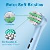 OddeKey Kids Toothbrush Heads Compatible with Braun Oral B Pro Kids, Pro Junior Electric Toothbrush, Extra Soft Bristles for Gentle Care, Replacement Heads for Ages 3+ and 6-12, 8 Count view 3