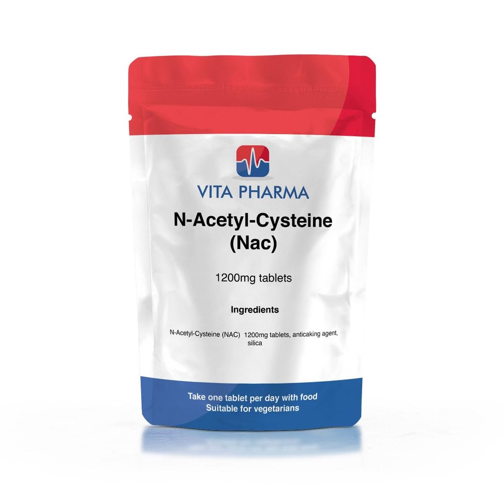 VITA PHARMA N-Acetyl-Cysteine (NAC) 1200mg 120 Tablets