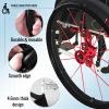 Wheelchair Push Wheel Covers,24inch Silicone Wheelchair Push Rim Covers, Non-Slip Wear-Resistant Hand Push Cover, Wheelchair Handrim Covers, Wheelchair Rear Wheel Cover for Improve Grip and Traction ( view 2