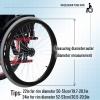 Wheelchair Push Wheel Covers,24inch Silicone Wheelchair Push Rim Covers, Non-Slip Wear-Resistant Hand Push Cover, Wheelchair Handrim Covers, Wheelchair Rear Wheel Cover for Improve Grip and Traction ( view 3