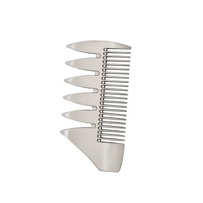Angoily Double Sided Beard Comb Zinc Alloy Pocket Shaving Comb Mustache Brush Grooming Beard Brush for Men