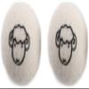 2Pcs White Wool Dryer Balls, Reusable Laundry Balls Softener Washing Fleece Dry Kit Anti-Static Reduce Wrinkles and Save Time Drying Ball,Laundry,House Supplies(with Pattern), White, No view 1