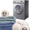 2Pcs White Wool Dryer Balls, Reusable Laundry Balls Softener Washing Fleece Dry Kit Anti-Static Reduce Wrinkles and Save Time Drying Ball,Laundry,House Supplies(with Pattern), White, No view 3