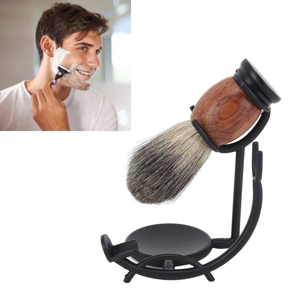 Beard Shaving Tool Set Hair Grooming Sets for Men Shaving Brush Stand Shaver Holder Shaving Soap Bowl Sharpening Cloth Beard Brush for Salon