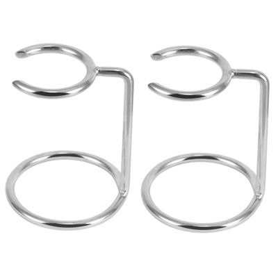Angoily 2pcs Stainless Steel Beard Brush Stand Holder Catches Trimmings Shave Brush Organizer Stand Men for Home Salon