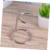 Angoily 2pcs Stainless Steel Beard Brush Stand Holder Catches Trimmings Shave Brush Organizer Stand Men for Home Salon view 3