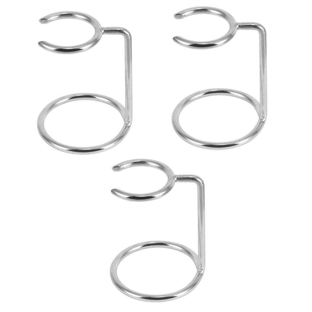 Angoily 3pcs Men Stainless Steel Shaving Brush Holder Broken-resistant Shave Brush Organizer for Home and Barber Salon Use Stand