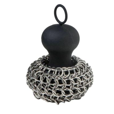 AENZA Stainless Steel Silicone Ball Brush, Pot and Bowl Ring Net, Metal Cup Brush Net, Silicone Ball Brush, Kitchen Cleaning Products