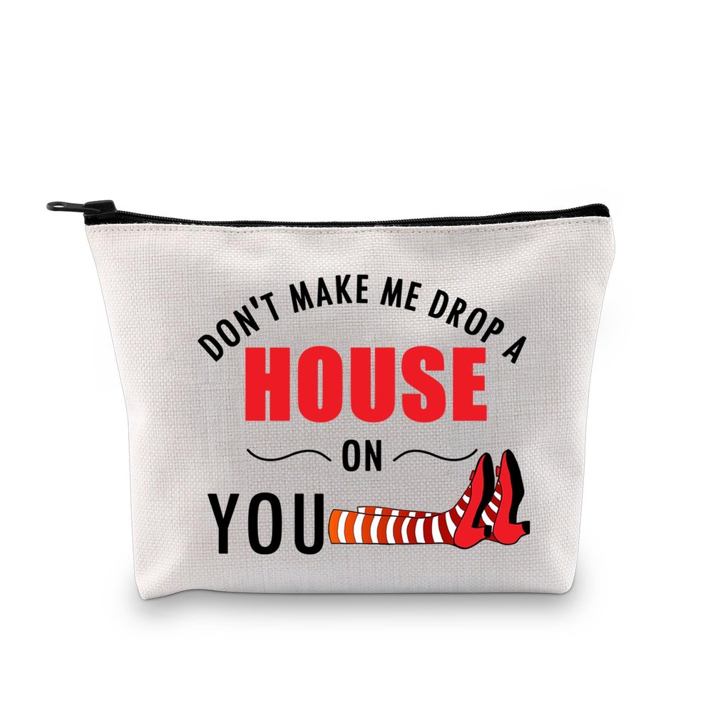 BDPWSS Don't Make Me Drop a House On You Wizard Fans Makeup Bag for Women Friend, Drop a house bag, Fashion