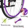 UiiLo Wheelchair Push Wheel Covers,Pair of 24 Inch Silicone Wheelchair Push Rim Covers - Wear-Resistant Hand Push Protective Cover and Practical Wheelchair Accessories. (Color : Blue, Size : 24in) view 4