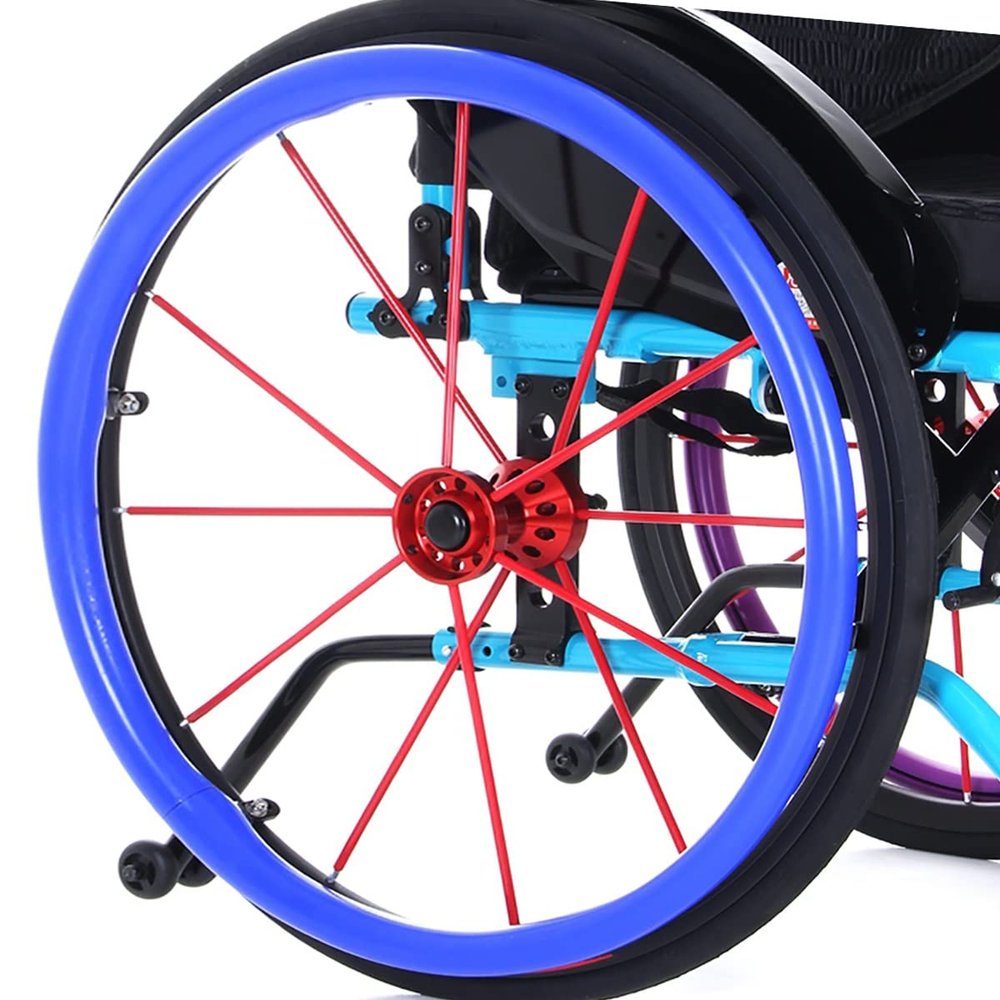 Wheelchair Push Wheel Covers,Hand Push Cover, Wheelchair Push Rim Covers, Wheelchair Rear Wheel Push Ring Silicone Protective Cover, Wheelchair Handrim Covers,1 Pair (Color : Black, Size : 24in) (Col