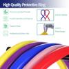 Wheelchair Push Wheel Covers,Hand Push Cover, Wheelchair Push Rim Covers, Wheelchair Rear Wheel Push Ring Silicone Protective Cover, Wheelchair Handrim Covers,1 Pair (Color : Black, Size : 24in) (Col view 2
