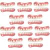 LXURY Silicone Dentures for Men Women Cosmetic Veneer Instant Smiling Teeth Upper and Lower Matching Comfort Fit Dental Prostheses Set for Toothless Teeth Regaining Smile,01,10PCS view 1