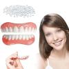 LXURY Silicone Dentures for Men Women Cosmetic Veneer Instant Smiling Teeth Upper and Lower Matching Comfort Fit Dental Prostheses Set for Toothless Teeth Regaining Smile,01,10PCS view 2