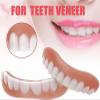 LXURY Silicone Dentures for Men Women Cosmetic Veneer Instant Smiling Teeth Upper and Lower Matching Comfort Fit Dental Prostheses Set for Toothless Teeth Regaining Smile,01,10PCS view 4