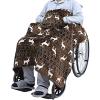 Dremdo Wheelchair Warm Keep Cover Wheelchair Warmer Cover Blanket, Legs Protection Cover Wheel Mobility Scooter Leg Warm Keep, Mobility Scooter And Electric Scooter Blanket,Brown view 1