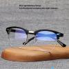 3PCS Reading Glasses, 14 x 5 x 2cm Metal Half Frame Retro Glasses Blue Light Blocking Reader for Men and Women view 3