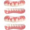 LXURY False Teeth Clip in Veneers Teeth for Upper and Lower Jaw Snap On Dentures Silicone Fake Teeth Top Bottom White Artificial Cosmetic Fake Tooth Comfort Natural Instant,01,2PCS view 1