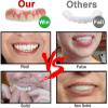 LXURY False Teeth Clip in Veneers Teeth for Upper and Lower Jaw Snap On Dentures Silicone Fake Teeth Top Bottom White Artificial Cosmetic Fake Tooth Comfort Natural Instant,01,2PCS view 3