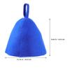 Happyyami 2pcs Wool Felt Shower Cap Absorbent Sauna Hat for Spa Household Bath Hat view 3