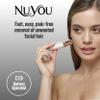 JML NuYou Facial Hair Remover for Women - Quick and Painless Hair Removal with 18K Gold Blades, Portable Facial Trimmers, Lipstick Design for Discreet Face Care - New Floatable, Tiltable Head view 2