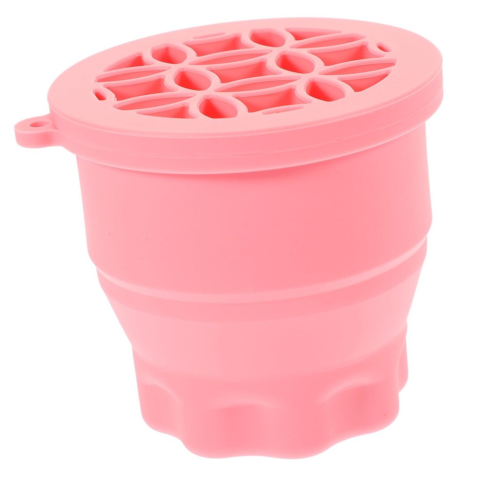SKISUNO Makeup Brush Cleaner Silicone Foldable Cleaning Bowl for Makeup Brushes Lightweight Drying Rack for Beauty Use