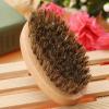 ANKROYU Men Face Hair Cleaninged Brush, Portable Hair Moustache Kit Moustache Oval Beard Shaving Massage Brush, Bristles to Soften Your Facial Hair view 2