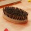 ANKROYU Men Face Hair Cleaninged Brush, Portable Hair Moustache Kit Moustache Oval Beard Shaving Massage Brush, Bristles to Soften Your Facial Hair view 4