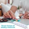 Pill Container 7 Day - Clear Travel Pill Organizer - Dustproof Medicine Organizer, Medication Organizer Storage for Fish Oils, Medicine Supplements, Storage Tedious view 3