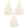 Angoily Sauna Hat Sauna Accessories for Women 3pcs Felt White Thickened Lightweight Heat Insulation Stylish and Portable for Family Travel Use view 1