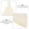 Angoily Sauna Hat Sauna Accessories for Women 3pcs Felt White Thickened Lightweight Heat Insulation Stylish and Portable for Family Travel Use view 3