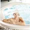 Angoily Sauna Hat Sauna Accessories for Women 3pcs Felt White Thickened Lightweight Heat Insulation Stylish and Portable for Family Travel Use view 4
